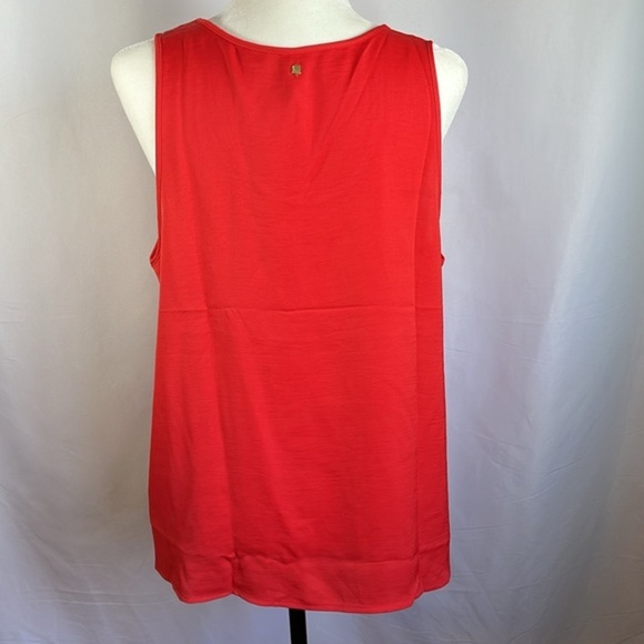 Fabletics Strawberry Red Ecosatin Loose Fit Tank Top - Picture 4 of 11